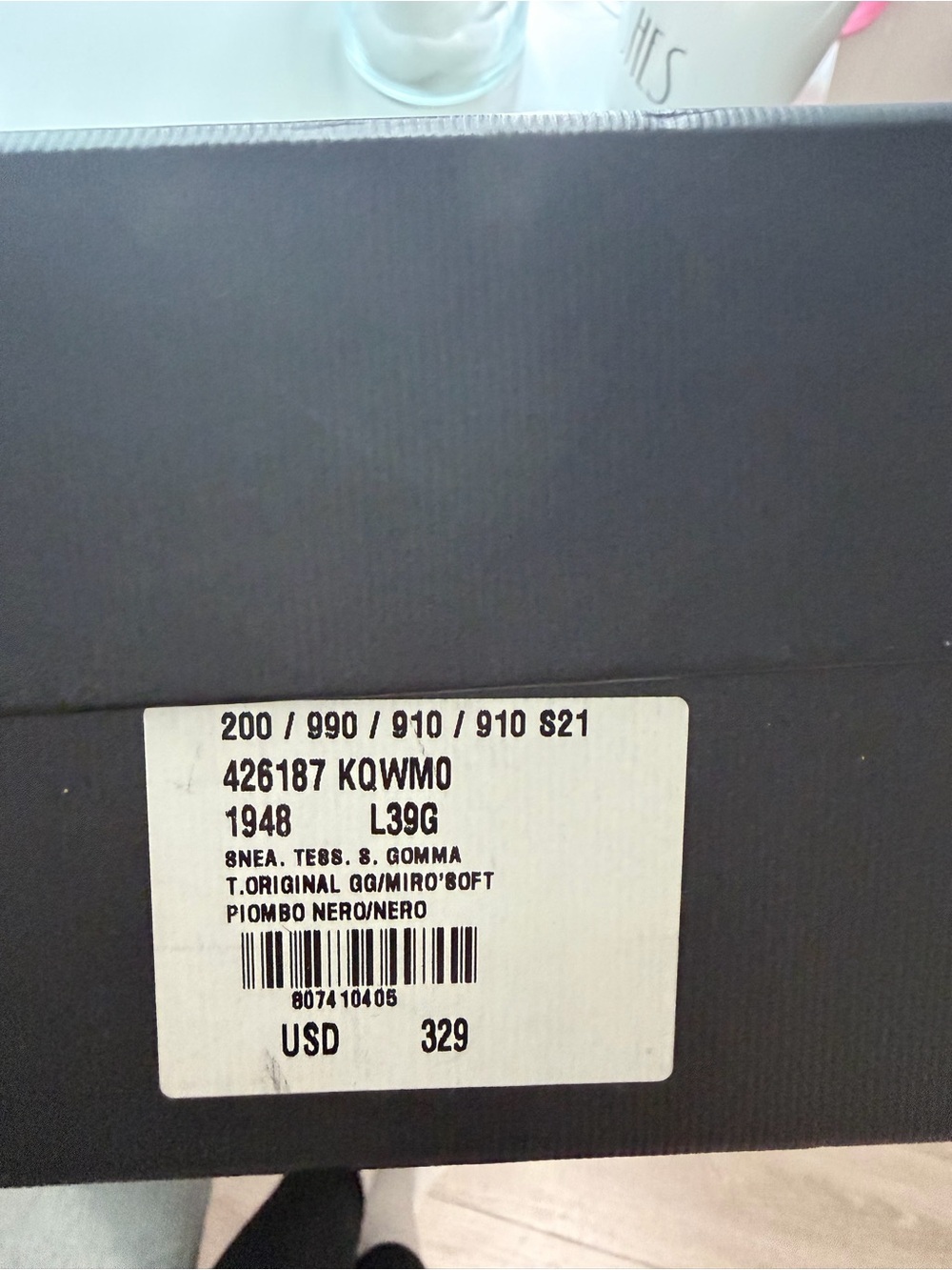 Gucci Black GG Monogram Low-Top Sneakers - Picture 7 of 8